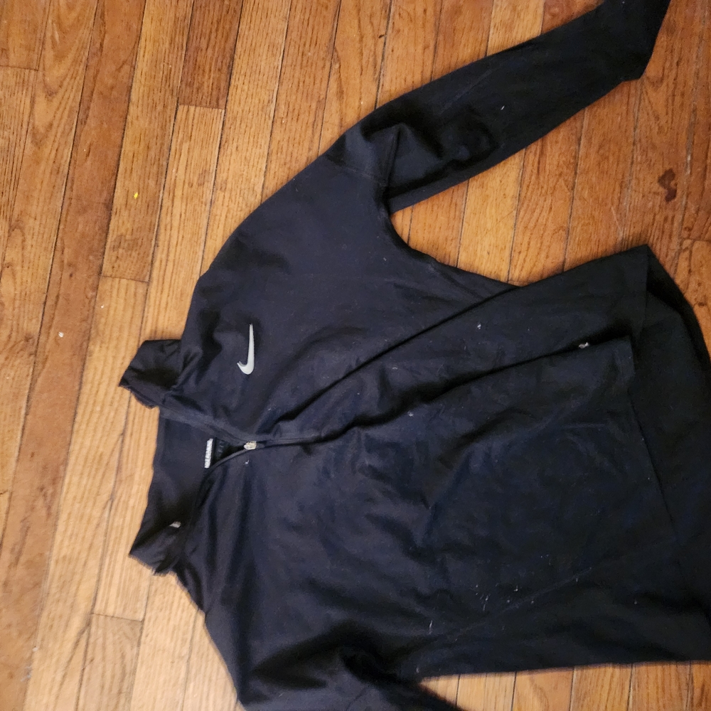 Nike Black Half-Zip Training Pullover with Swoosh